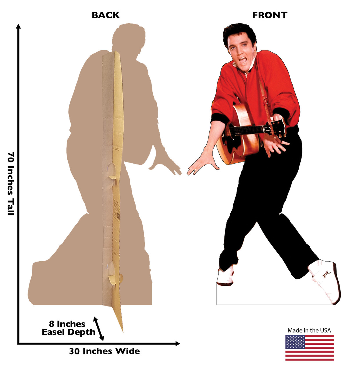 Elvis Presley - Red Jacket Cardboard Cutout 376