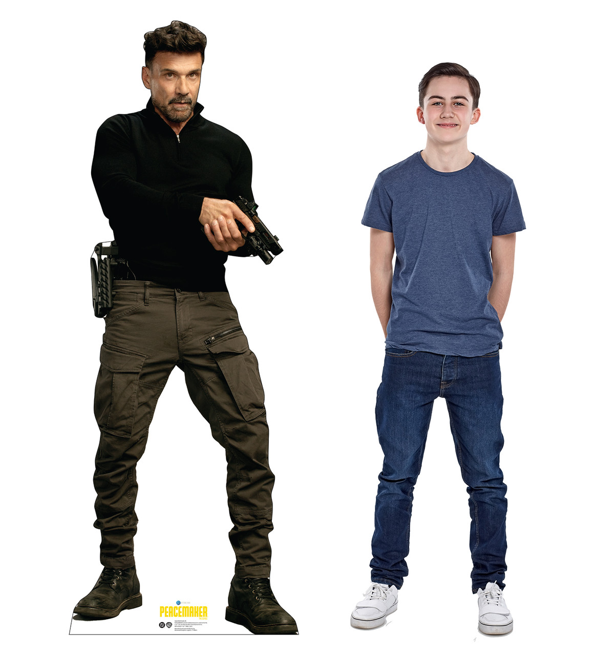 Life-size Cardboard standee of Rick Flag Sr. with model.