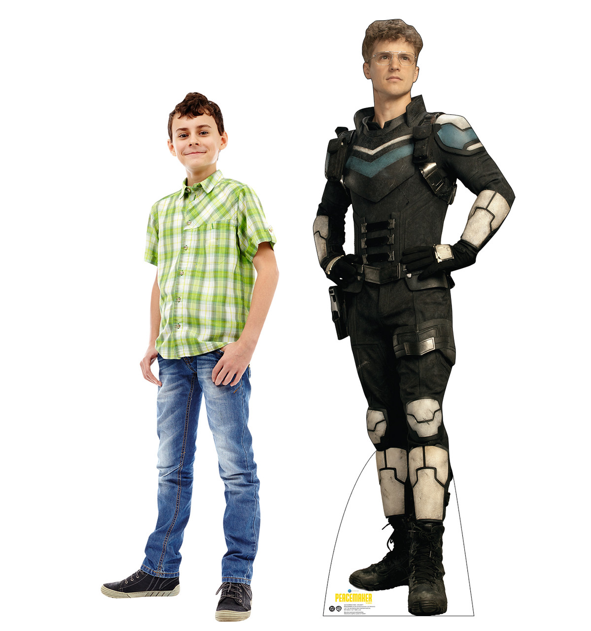 Life-size Cardboard standee of Adrian Chase Vigilante with model.