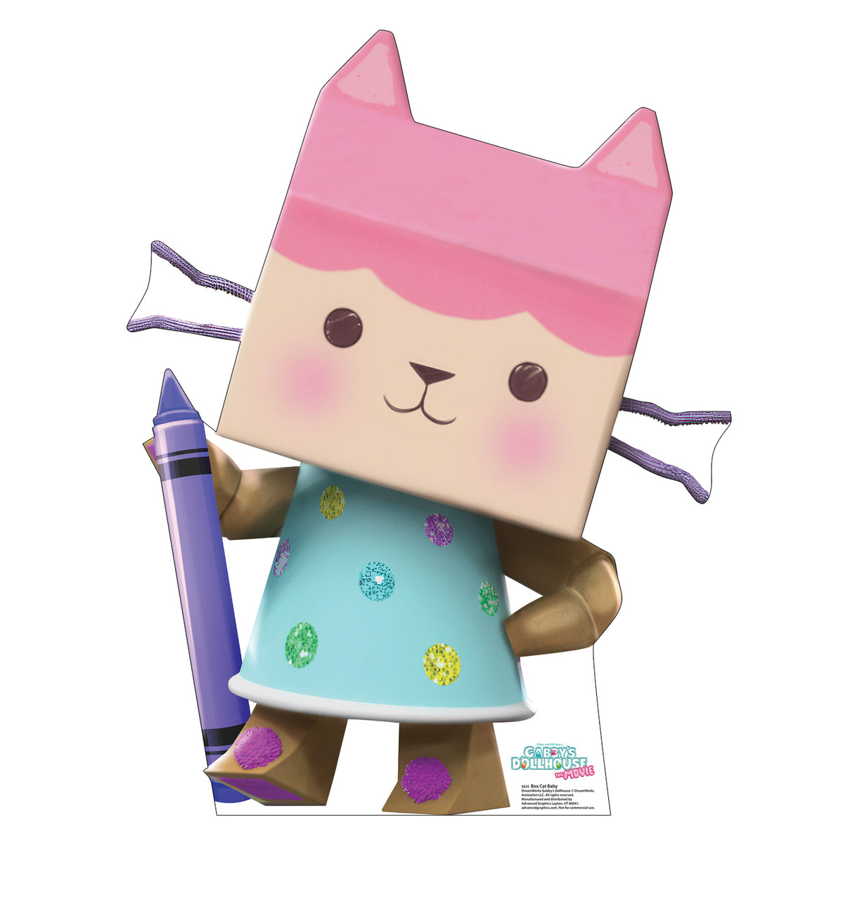 Life-size Cardboard standee of Box Cat Baby. Life-size Cardboard standee of Box Cat Baby.