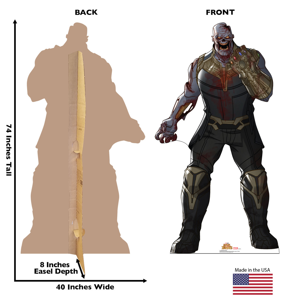 Life-size Cardboard Cutout Zombie Thanos | 5653