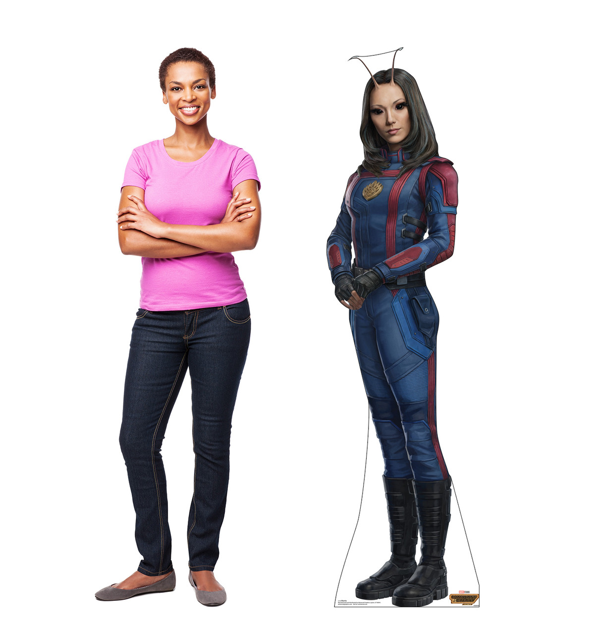 Life-size Cardboard standee of Mantis with model.