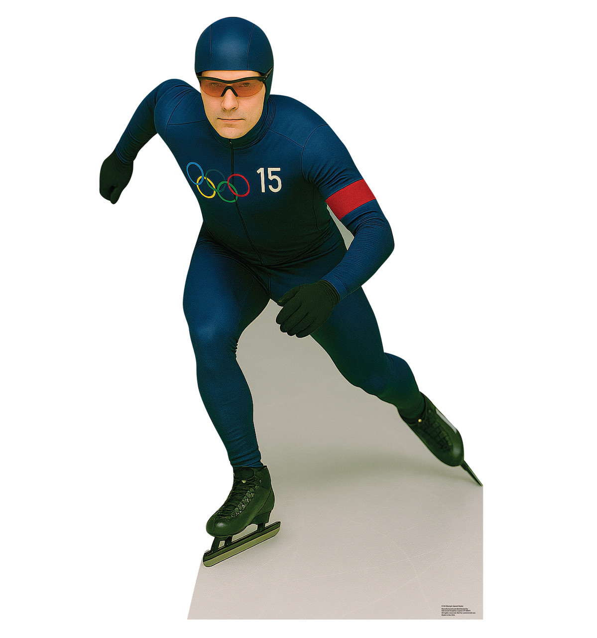 Life-size Cardboard standee of an Olympic Speed Skater.