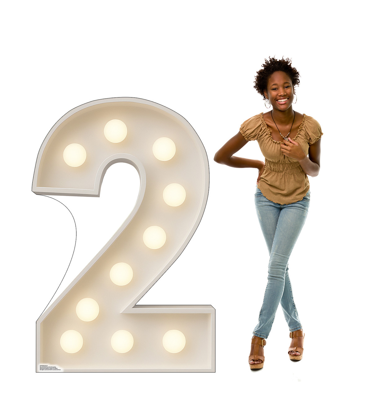 Life-size Cardboard standee of Marquee 2 with model.