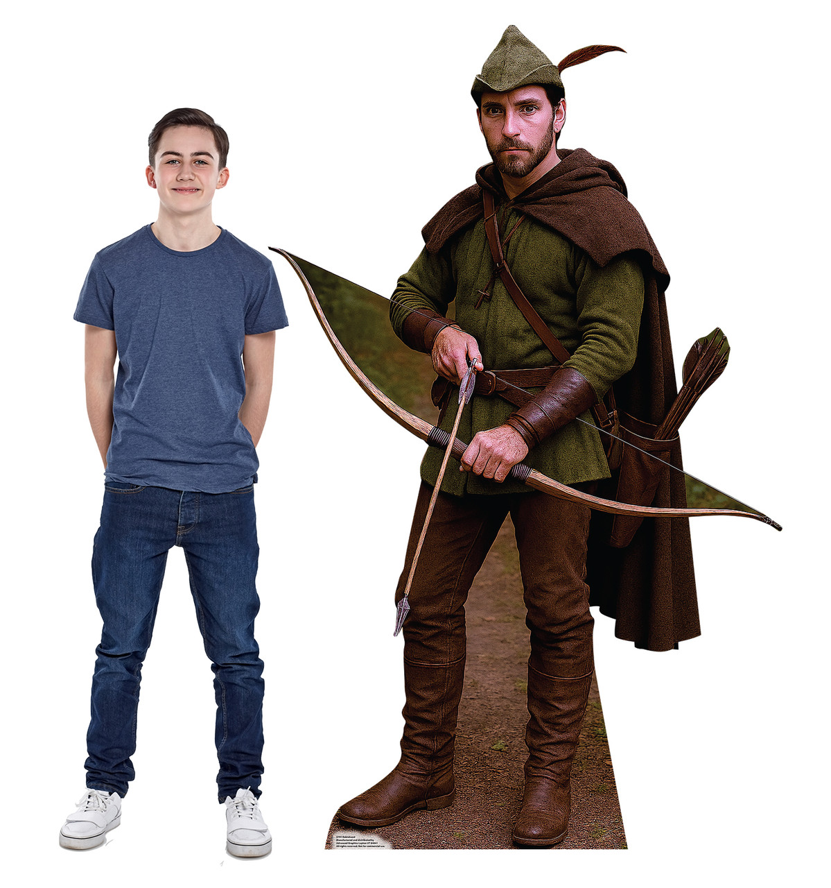 Life-size Cardboard standee of Robinhood with model.