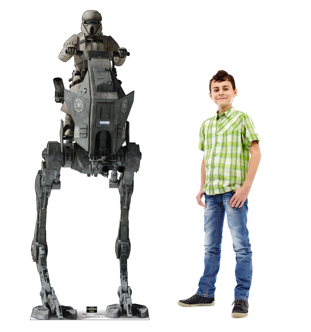 Life-size Cardboard standee of Imperial Remnant AT-RT™ & Driver with model.