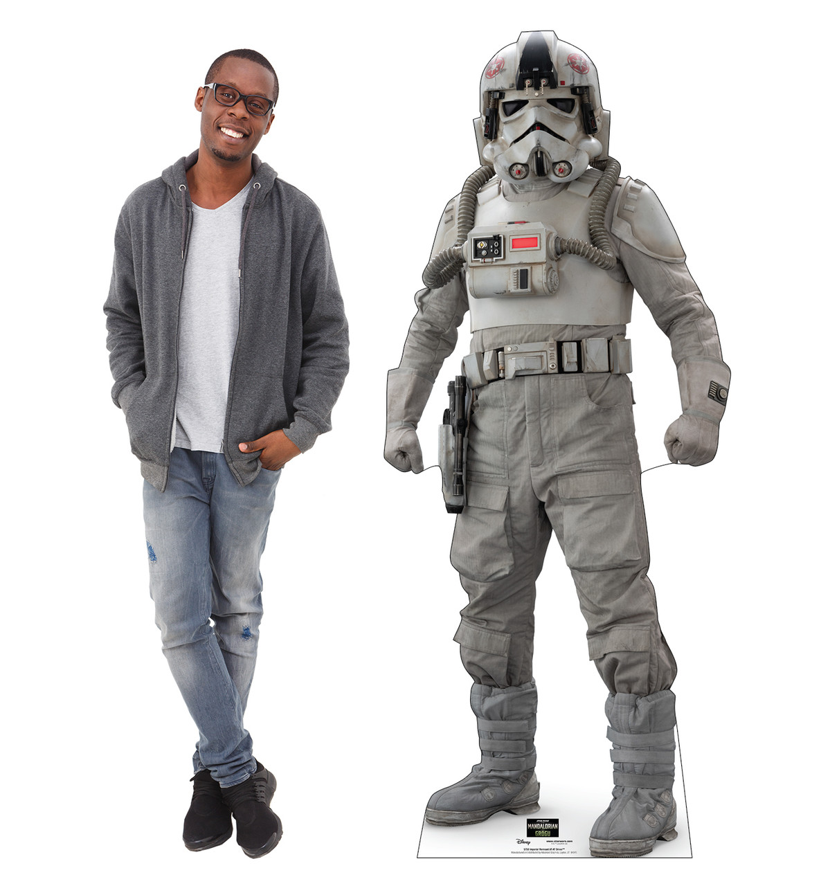 Life-size Cardboard standee of Imperial Remnant AT-AT Driver™ with model.
