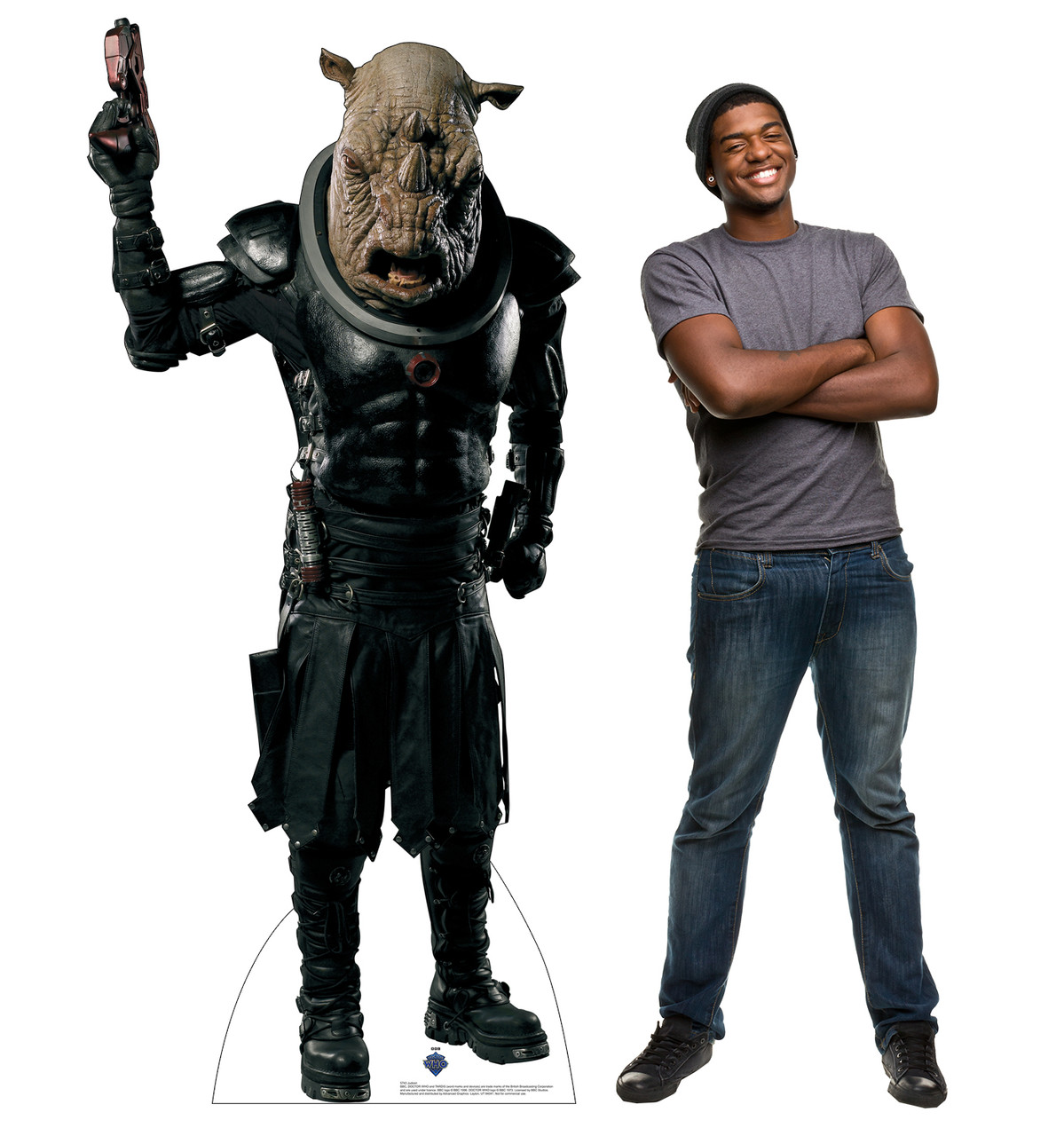 Life-size Cardboard standee of Judoon with model.