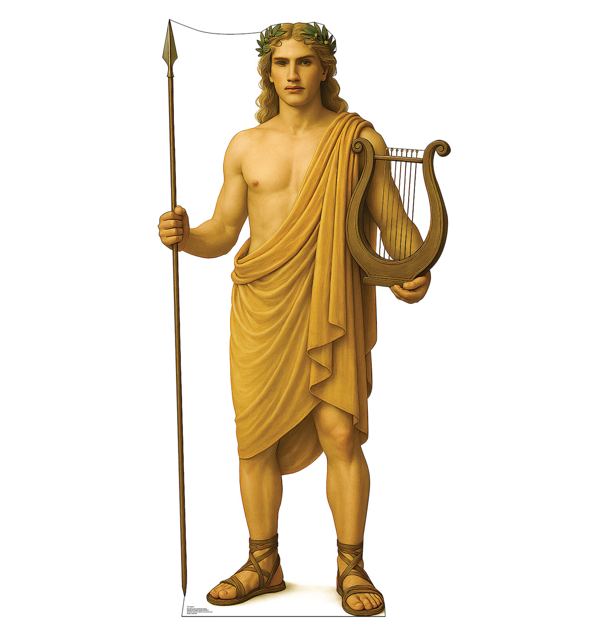 Life-size cardboard standee of Apollo Greek God.