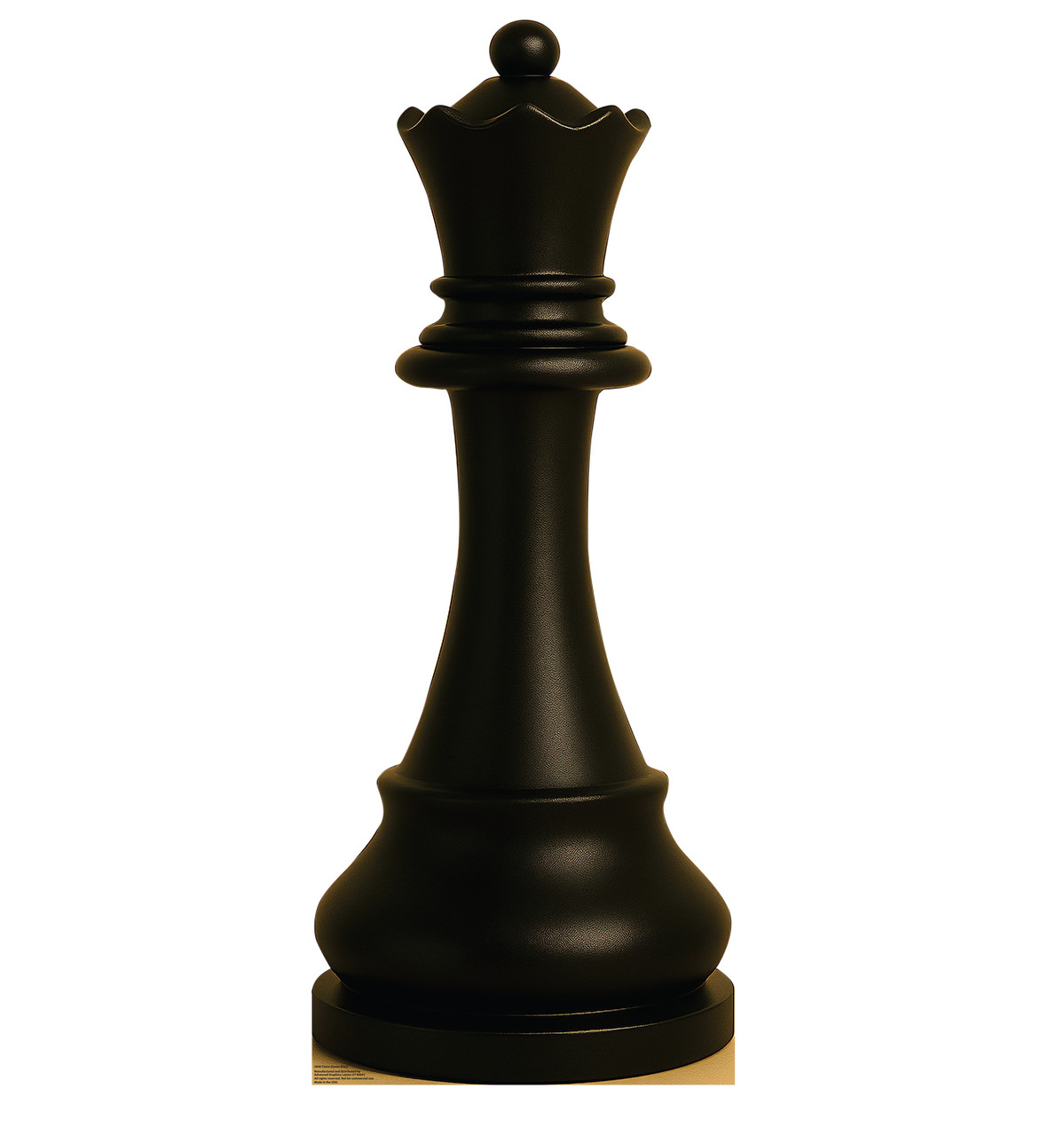 Life-size cardboard standee of Chess Queen Black.