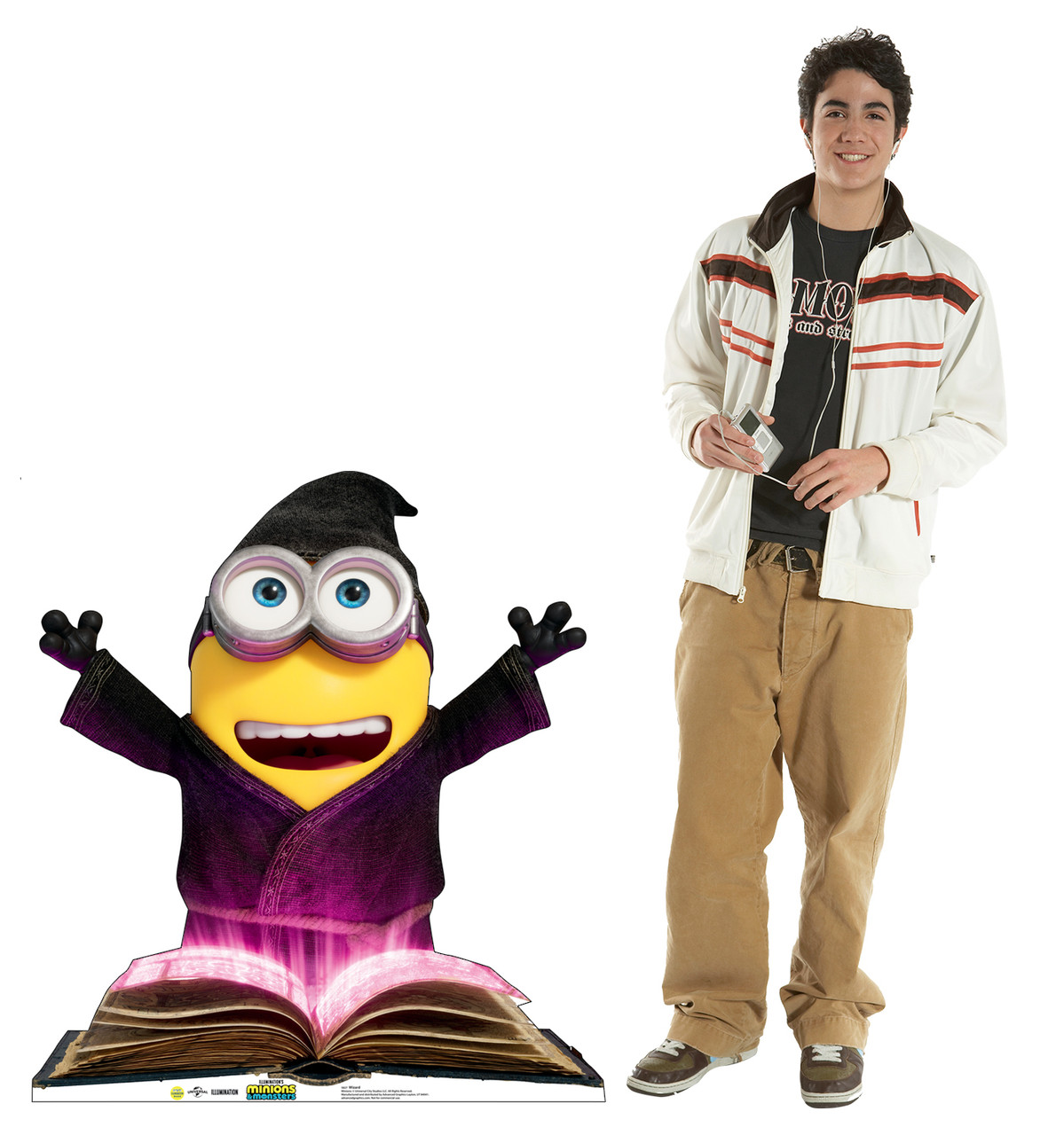 Life-size cardboard standee of Wizard with model.