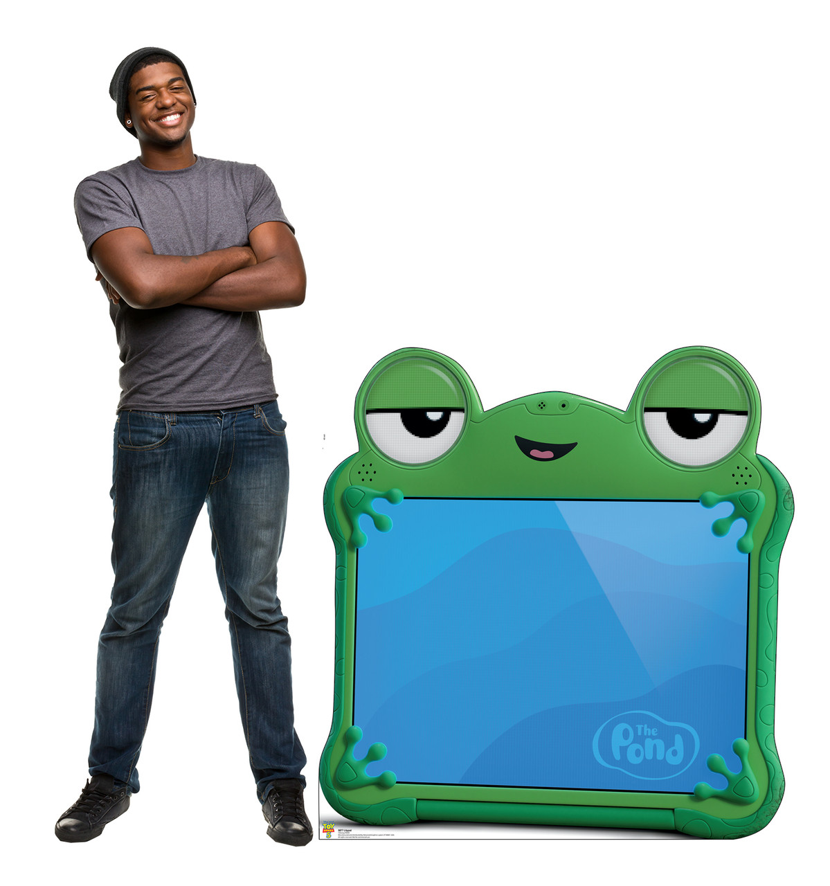 Life-size cardboard standee of Lilypad with model.