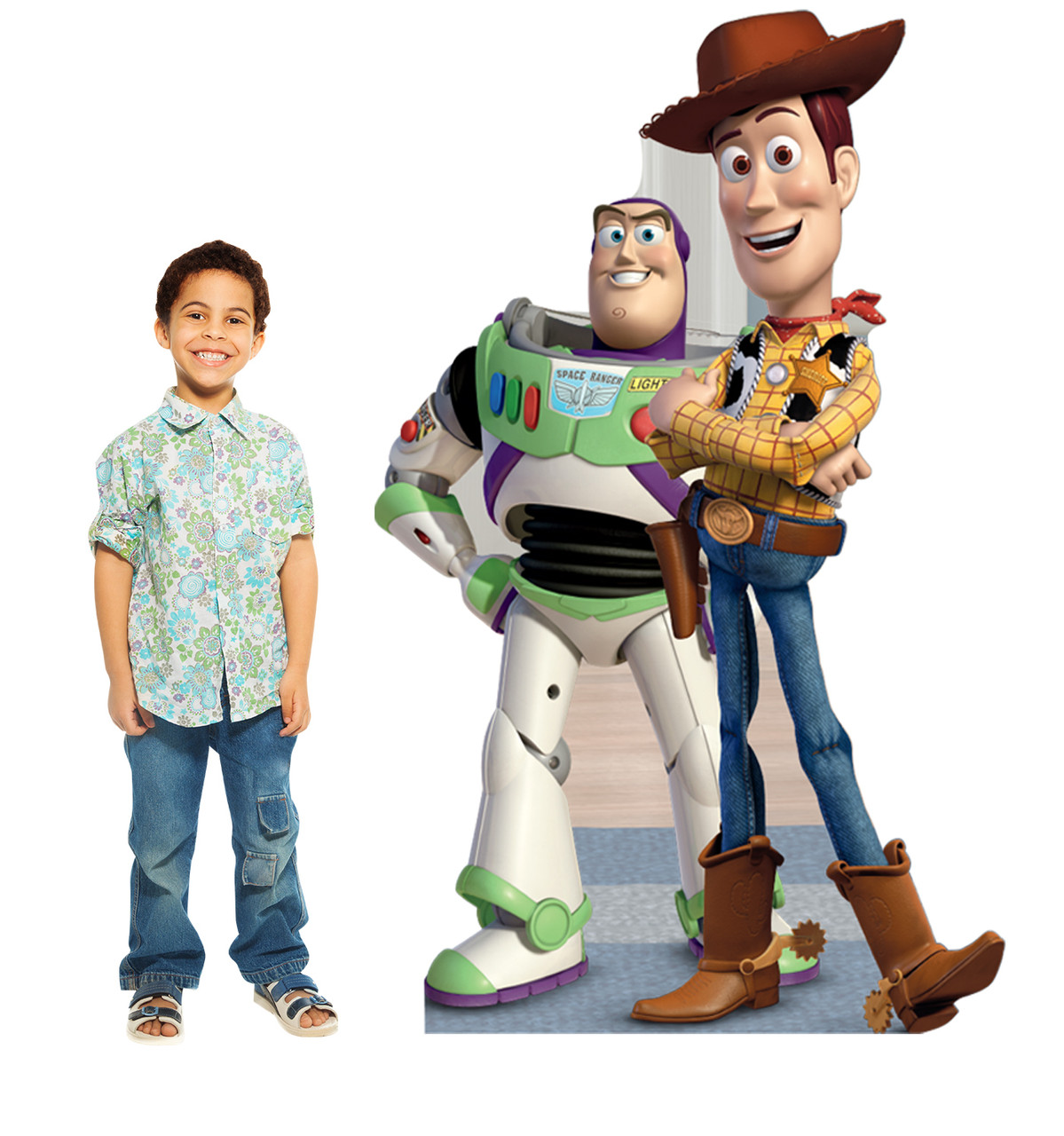 Life-size Buzz and Woody Cardboard Cutout