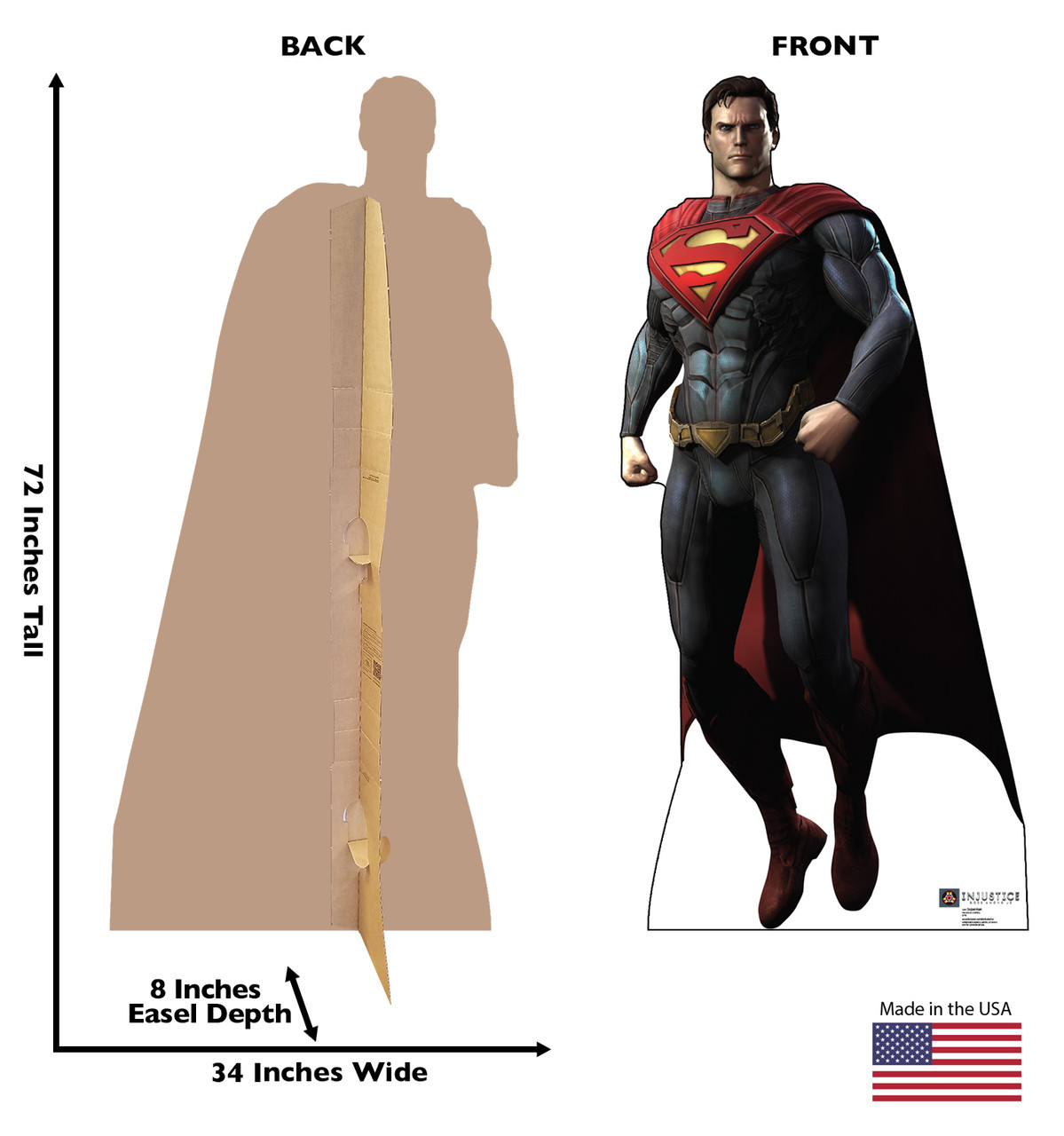 Life-size Superman - Injustice Gods Among Us Cardboard Standup | Cardboard Cutout