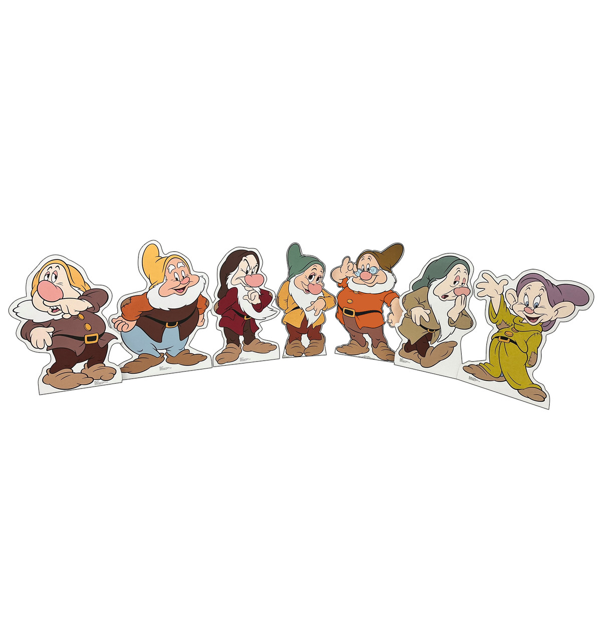 Life Size Seven Dwarfs Group Cardboard Cutout 