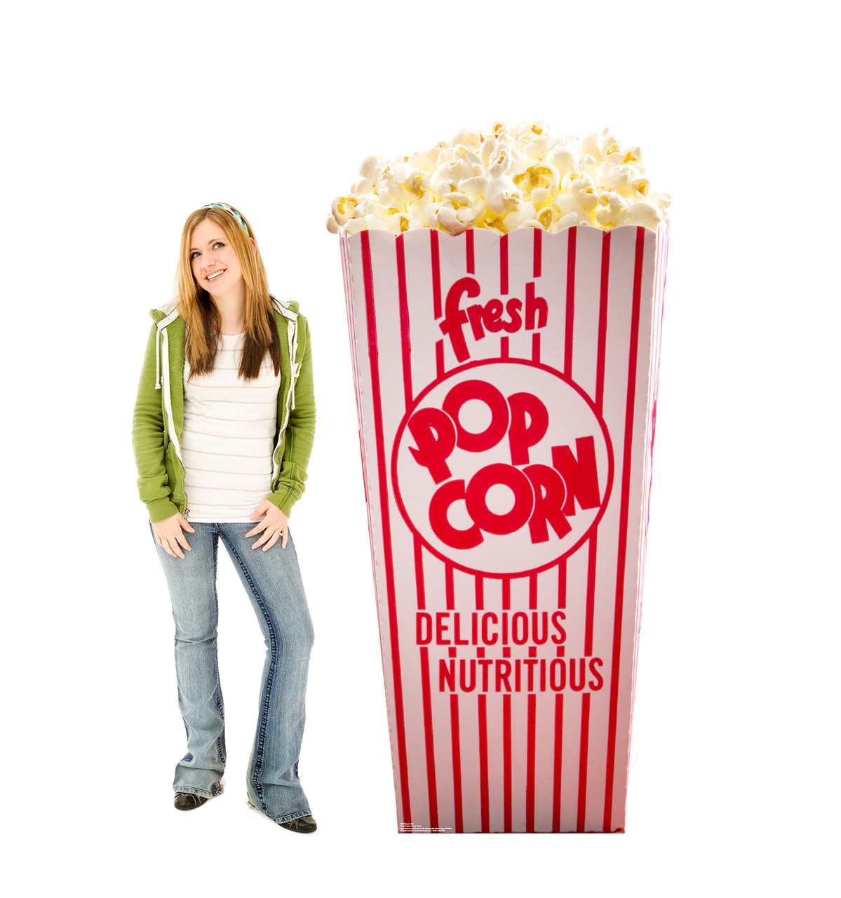 Life-size Popcorn Box Cardboard Cutout