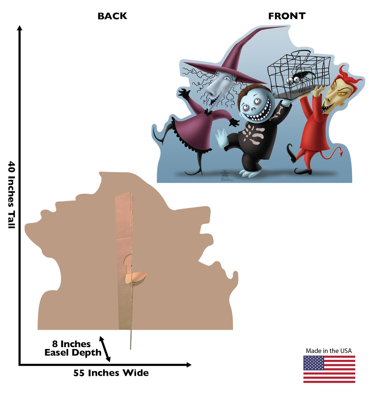 Life-size Lock, Shock & Barrel Cardboard Cutout