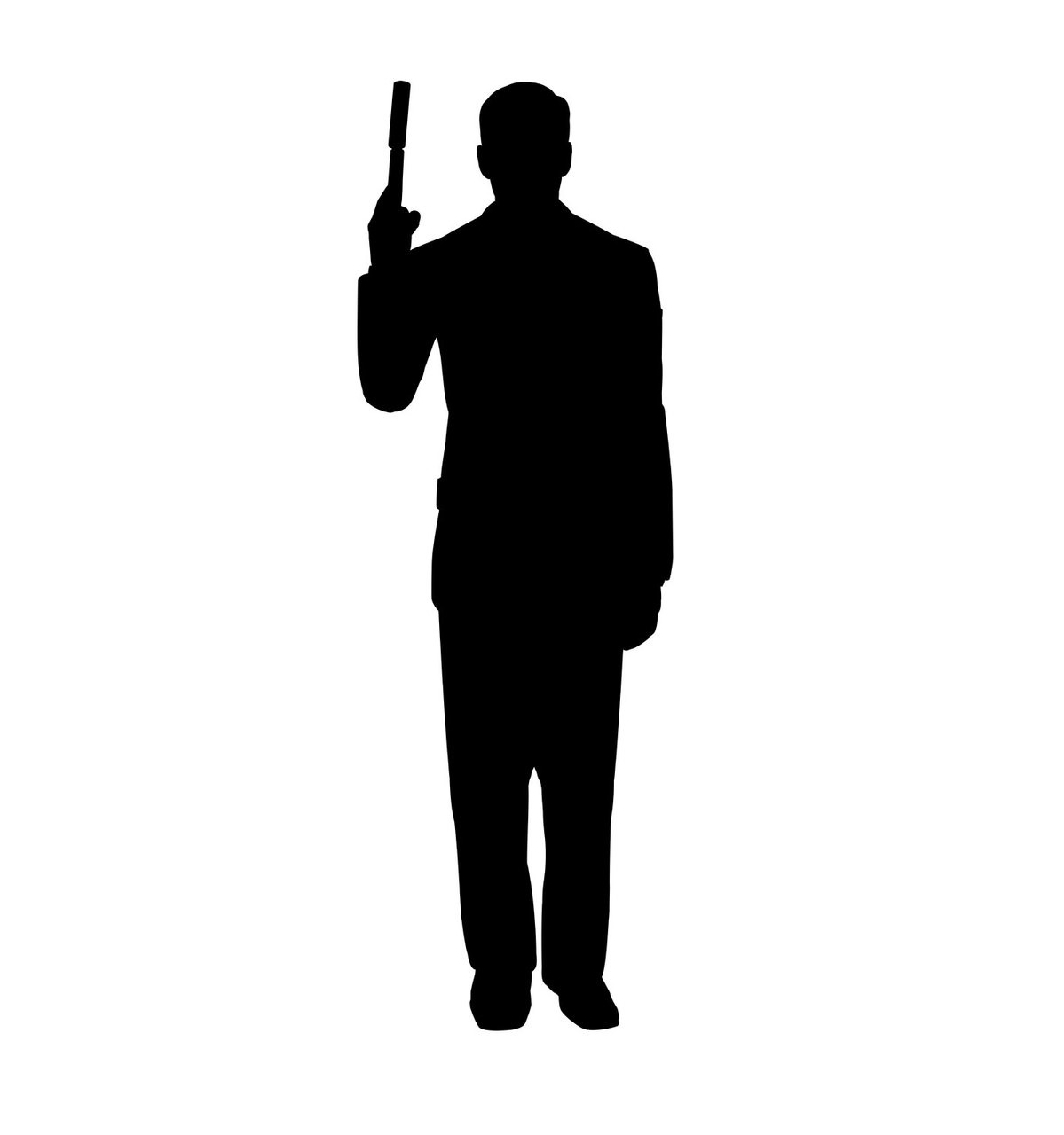 Lot De 2 Figurines Géantes Carton Silhouette Agent Secret - 185 Cm - Pour Décoration Fête, Mariage, Cinéma - 1