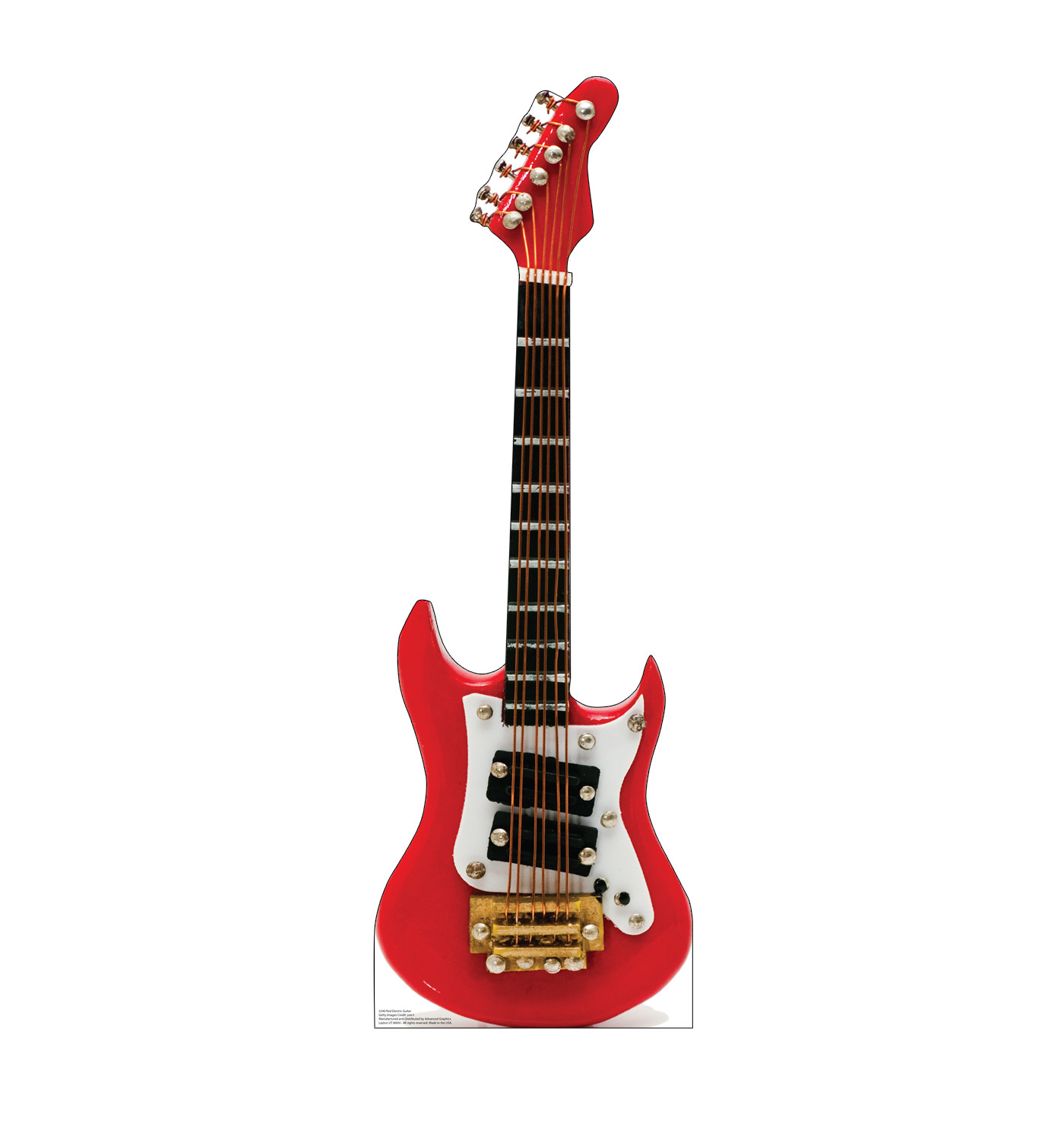 Red Electric Guitar LifeSize Cardboard Cutout