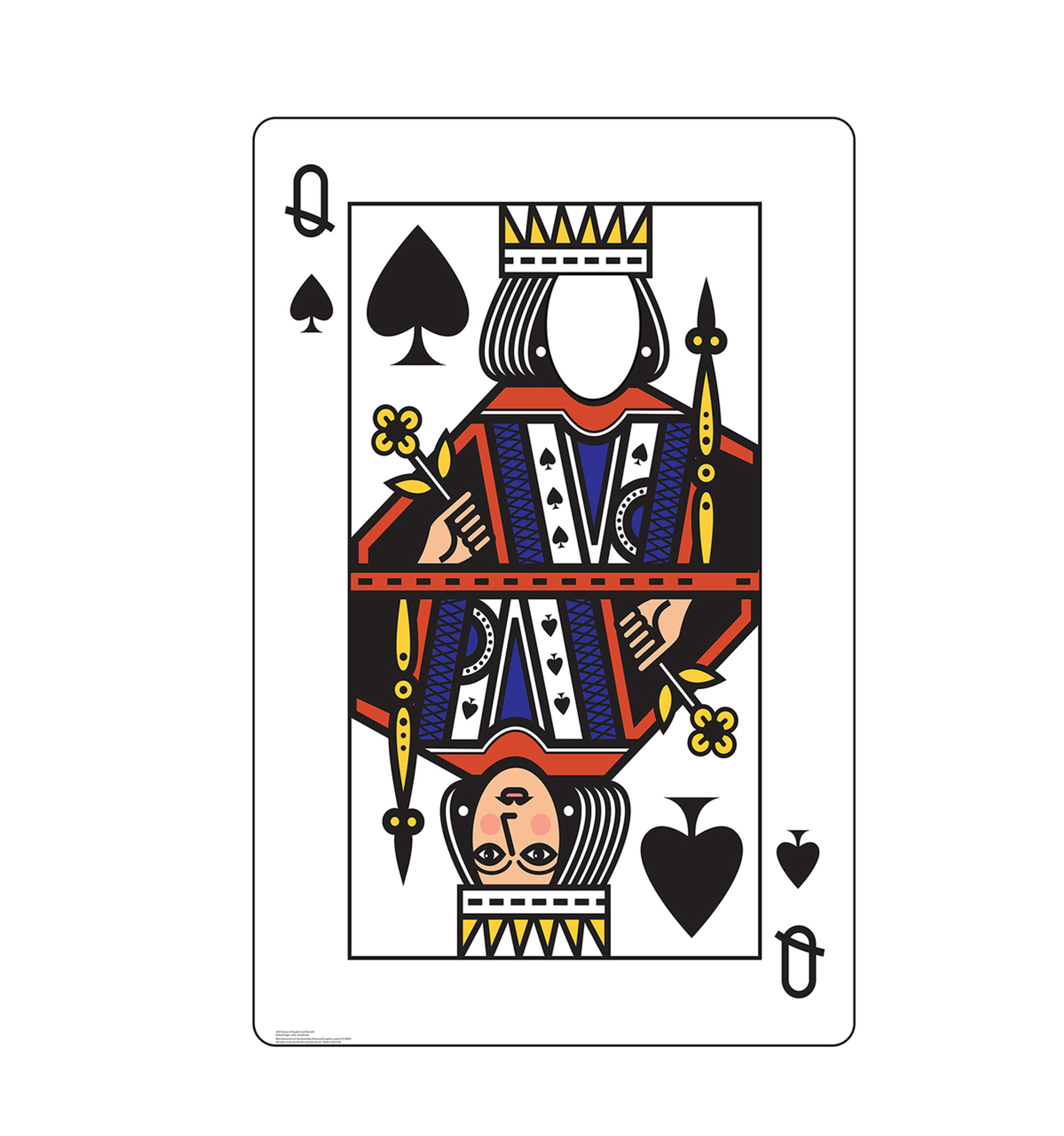 Life-Size Queen of Spades Card Cardboard Cutout