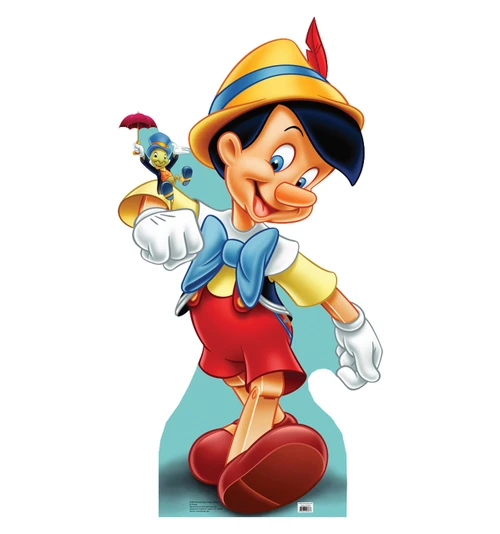 Life-size Pinocchio and Jiminy Cricket Cardboard Standup | Cardboard Cutout