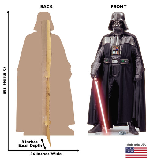 Darth Vader Cardboard Cutout front and back view