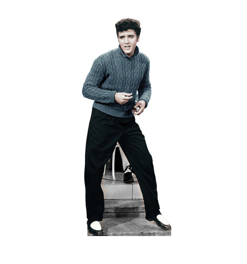 Elvis Blue Sweater Cardboard Cutout 844