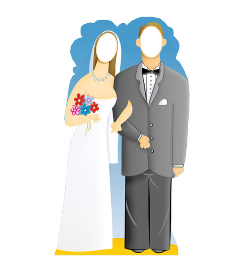 Life-size Wedding Couple Stand-in Cardboard Cutout