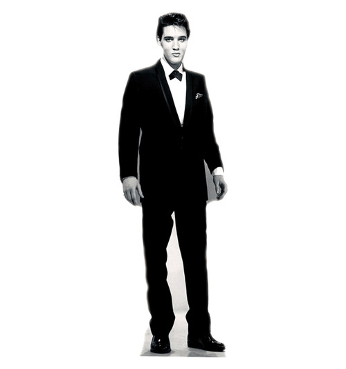 Life-size Elvis Presley Black Tuxedo Cardboard Cutout