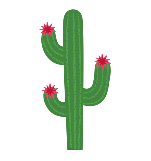 Life-size cardboard standee of a Cactus Front View