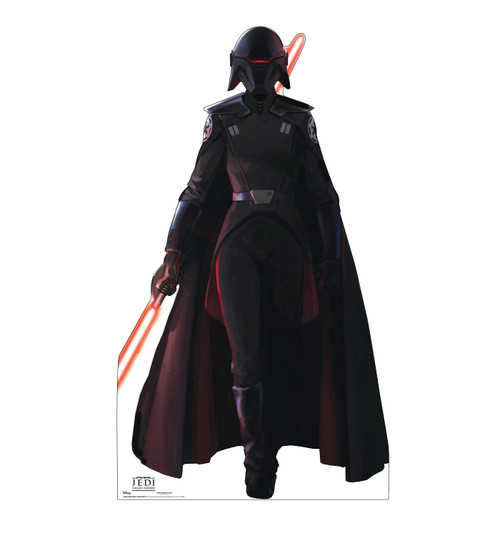 Life-size cardboard standee of Inquisitor from Jedi Fallen Order.
