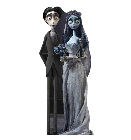 Life-size cardboard standee of The Corpse Bride and Groom.