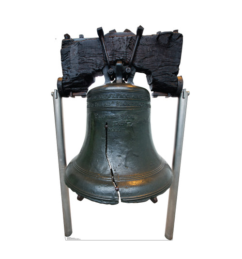 Life-size cardboard standee of the Liberty Bell.