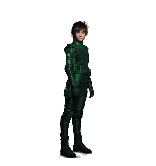 Life-size cardboard standup of Holly Short from Artemis Fowl.