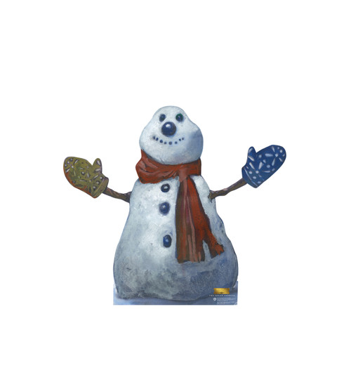 Life-size cardboard standee of the Polar Express Snowman from The Polar Express. 