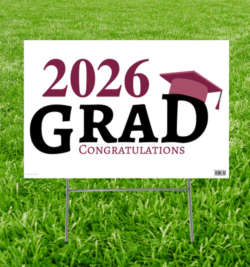 Coroplast outdoor sign for your GRAD 2026.