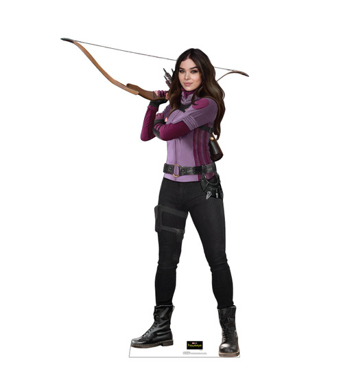 Life-size cardboard standee of Kate Bishop from the Disney+ Hawkeye TV Series.