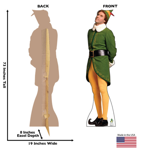 Life-size Concerned Buddy Elf Cardboard Cutout