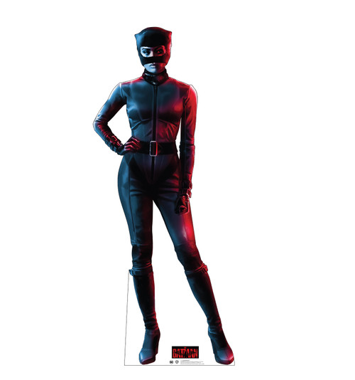 Life-size cardboard standee of Catwoman.