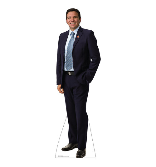 Life-size cardboard standee of Governor Ron DeSantis.