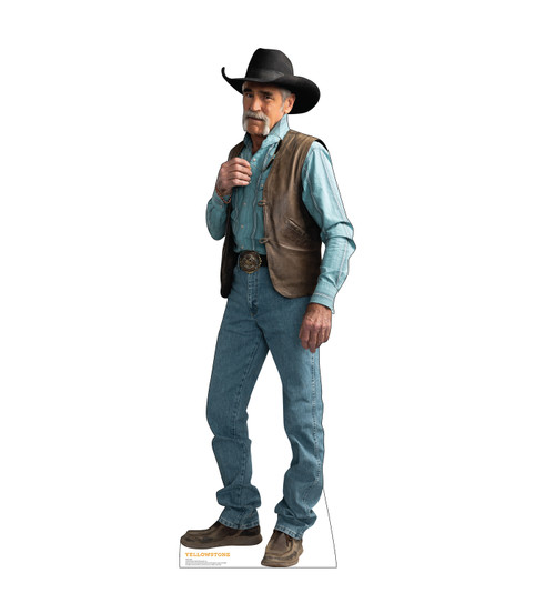 Life-size cardboard standee of Lloyd from Yellowstone.