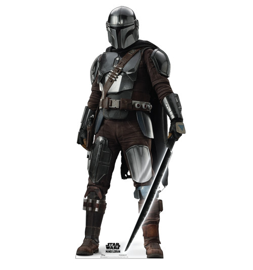 Life-size cardboard standee of The MandalorianTM from Lucas/Disney+ TV series The Mandalorian Season 3.