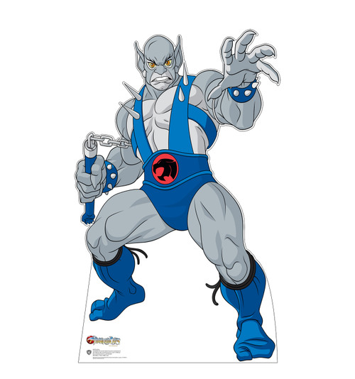 Life-size cardboard standee of Panthro from the Thunder Cats TV series.