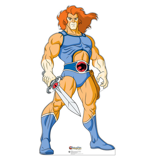 Life-size cardboard standee of Lion-O from the Thunder Cats TV series.