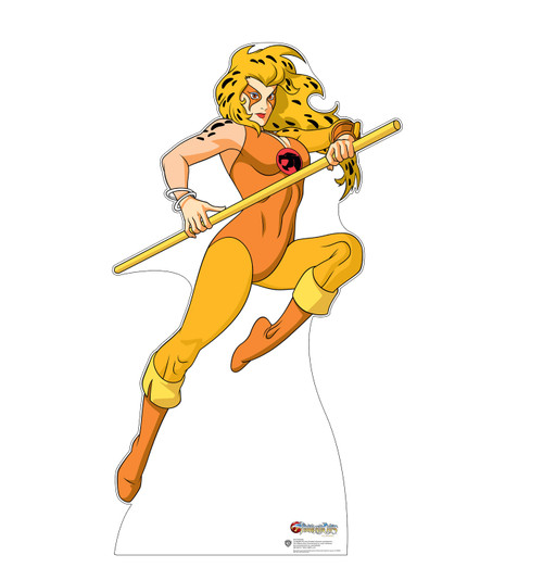 Life-size cardboard standee of Cheetara from the Thunder Cats TV series.