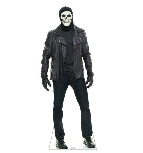 Life-size cardboard standee of a Masked Leather Man.