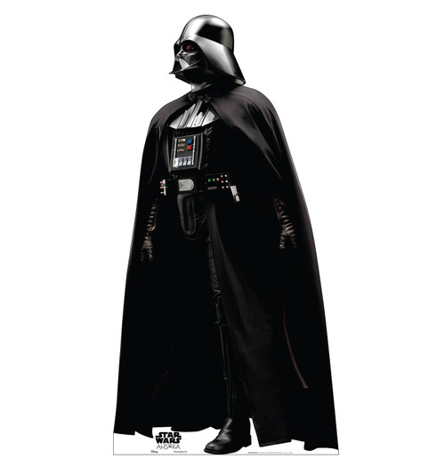 Life-size cardboard standee of Darth Vader.