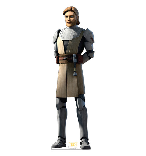 Life-size cardboard standee of Obi-Wan Kenobi.