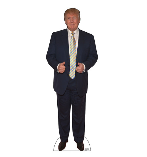 Life-size standee of President Donald Trump .