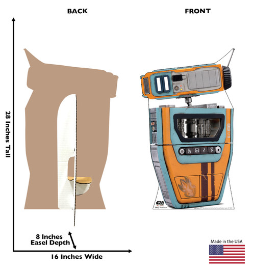 Life-size cardboard standee of Osha's PIP with back and front dimensions.